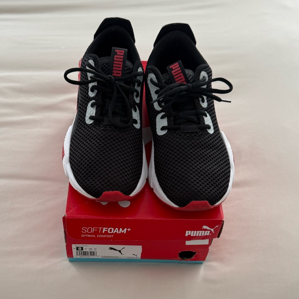 Puma Men's Black and Red SoftFoam Sneakers